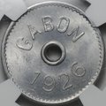 Налоговый жетон (токен) 1926 Французский Габон слаб NGC MS 64