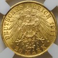 Монета 20 марок 1911 А Пруссия Германия слаб ННР MS 60