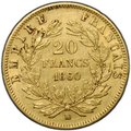 Монета 20 франков 1860 BB Франция