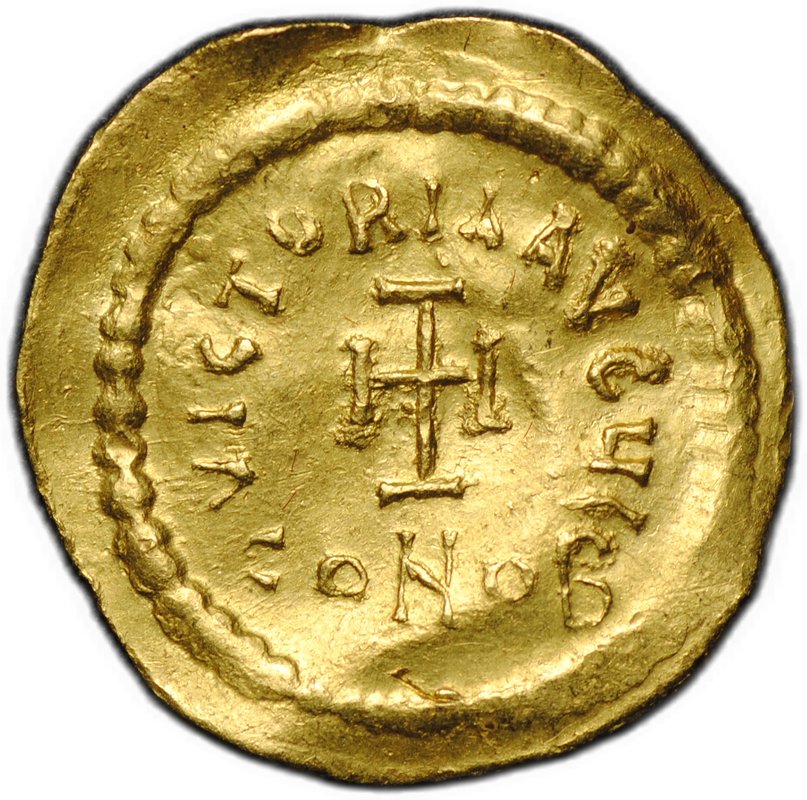 Монета Тремисс (тремиссис, 1/3 солида) 610-613 Ираклий I Византия