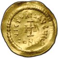 Монета Тремисс (тремиссис, 1/3 солида) 610-613 Ираклий I Византия
