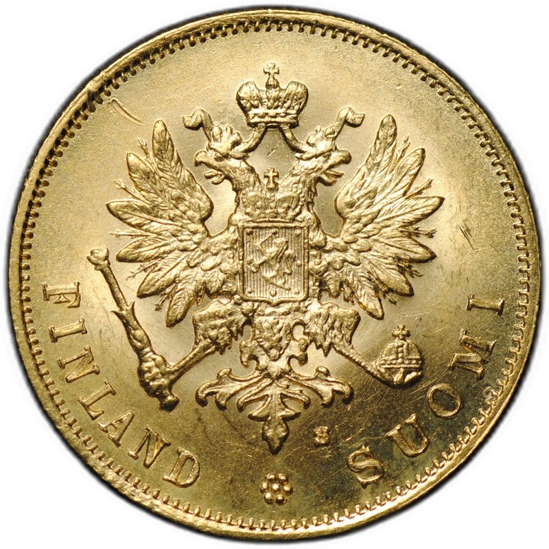 Монета 10 Марок 1882 S Русская Финляндия