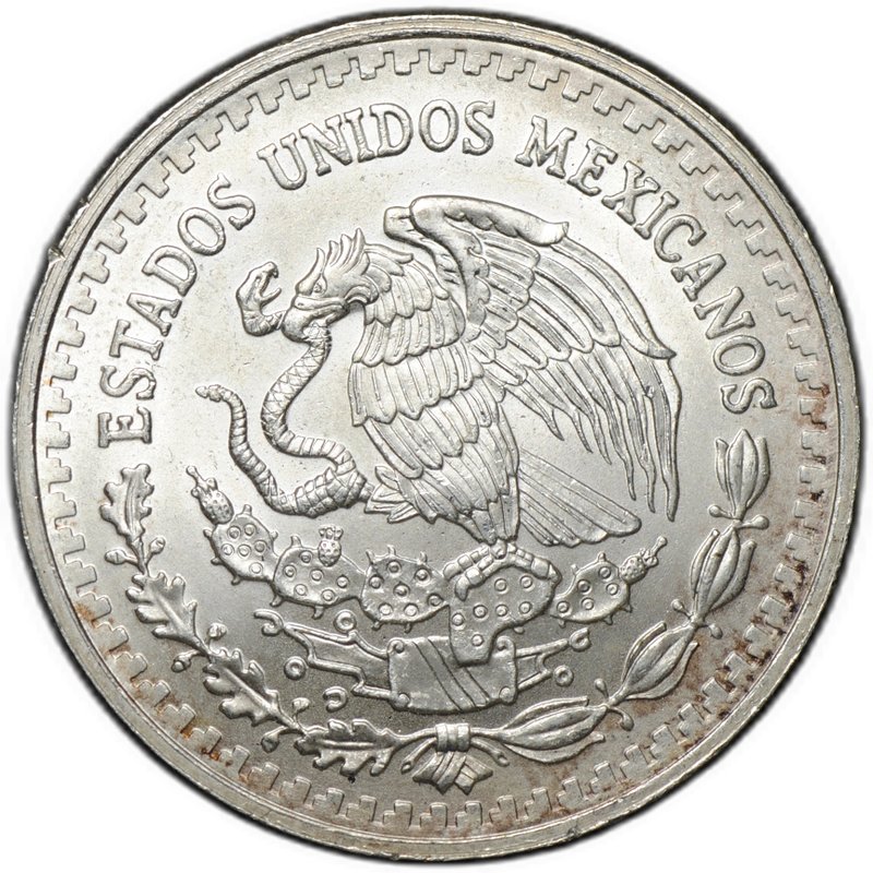 Монета 1/2 онза (уцнция серебра) 1992 Свобода Мексика