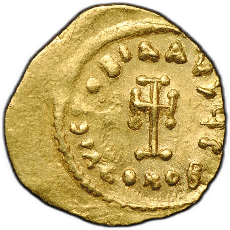 Монета Тремисс (тремиссис, 1/3 солида) 613-641 Ираклий I Византия