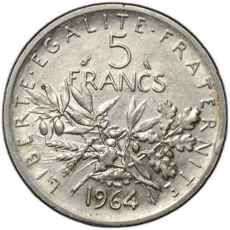 Монета 5 франков 1964 Франция