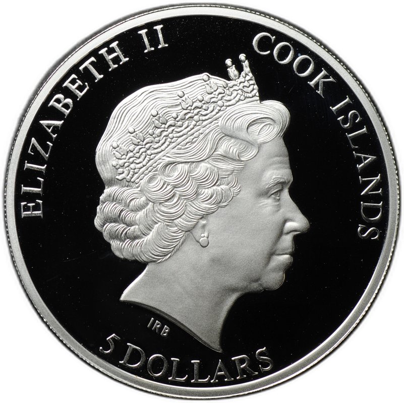 Монета 5 долларов 2013 С Рождеством Христовым Русское Рождество Острова Кука