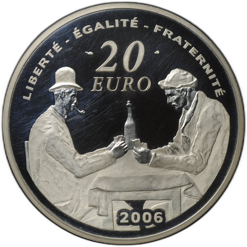 Монета 20 евро 2006 Поль Сезанн 100 лет со дня смерти Франция