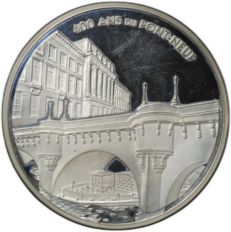 Монета 20 евро 2007 400 лет мосту Пон-Нёф Франция