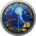 Монета 5 долларов 2002 Защита морской жизни - Медуза Палау