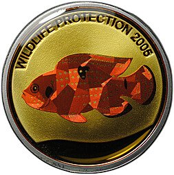 фото для Монета 10 франков 2005 Тихоокеанский клювач рыба Охрана природы Конго Аверс