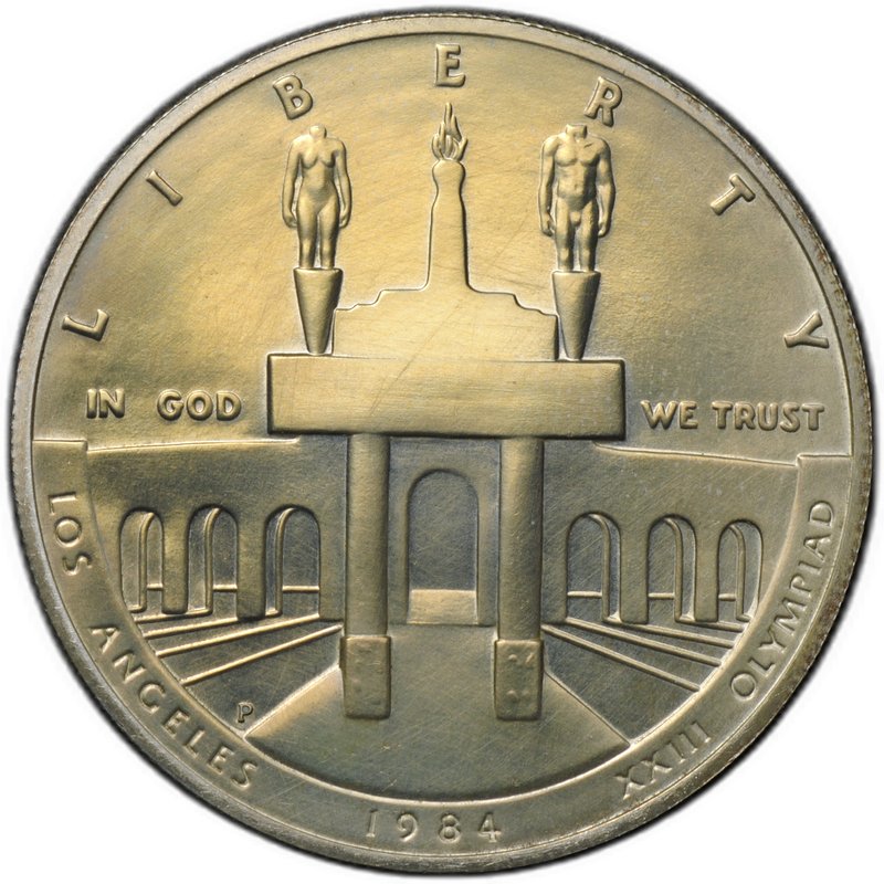 Монета 1 доллар 1984 P Олимпиада Лос-Анджелес США