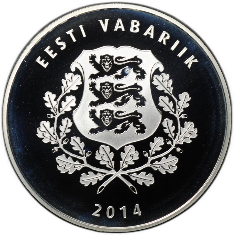 Монета 10 евро 2014 Мийна Хярма 150 лет со дня рождения Эстония