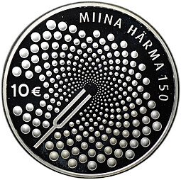 фото для Монета 10 евро 2014 Мийна Хярма 150 лет со дня рождения Эстония Аверс