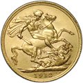 Монета 1 соверен (фунт) 1912 Великобритания