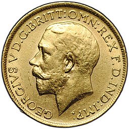 фото для Монета 1 соверен (фунт) 1912 Великобритания Аверс