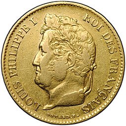 фото для Монета 40 франков 1834 А Франция Аверс