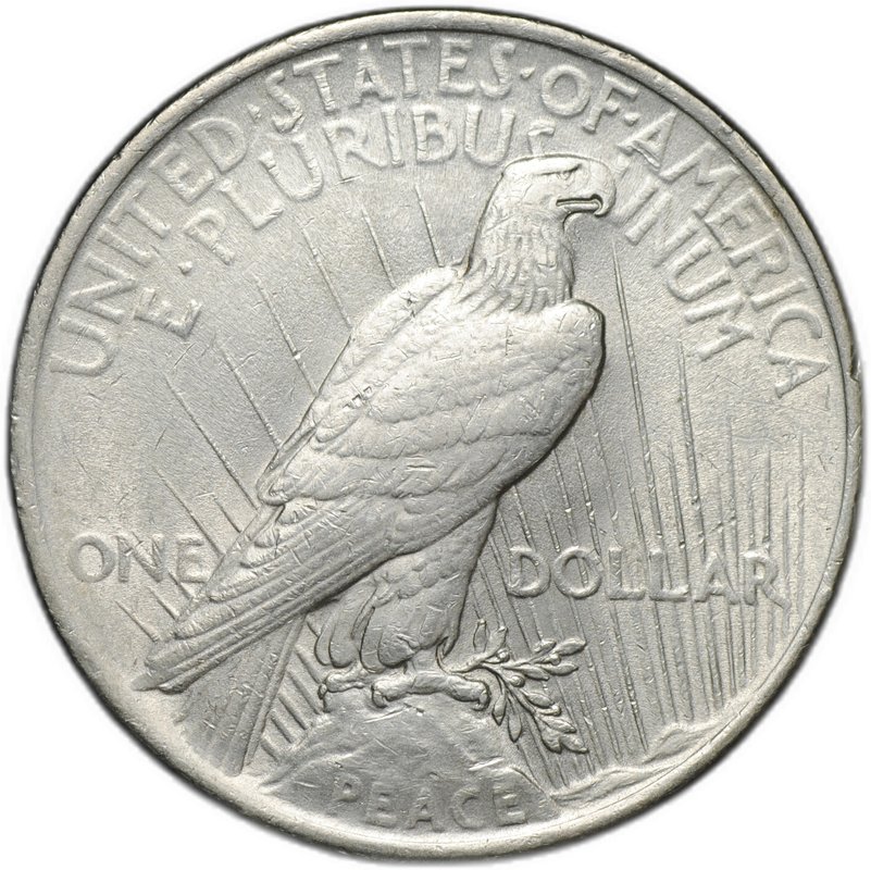 Монета 1 доллар 1922 Мирный Филадельфия США