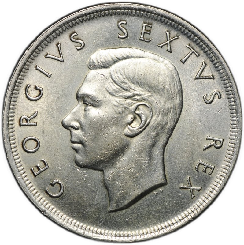 Монета 5 шиллингов 1952 300 лет основанию Кейптауна ЮАР