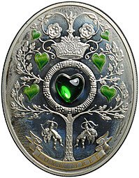 фото для Монета 1 доллар 2013 Дерево любви Ниуэ Аверс