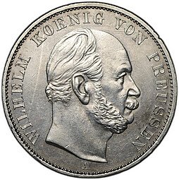 фото для Монета 1 талер 1871 A Победный Победа во Франко-прусской войне Пруссия Германия Аверс