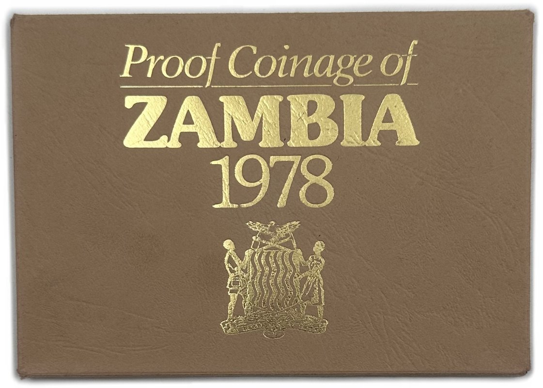 Годовой набор 1, 2, 5, 10, 20, 50 нгвее 1978 Замбия 6 монет