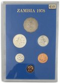 Годовой набор 1, 2, 5, 10, 20, 50 нгвее 1978 Замбия 6 монет