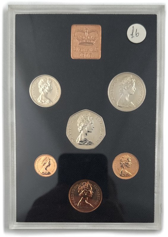 Годовой набор 1/2, 1 пенни, 2, 5, 10, 50 пенсов 1976 Великобритания 6 монет