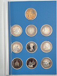 фото для Набор медалей (жетонов) 1996 ЛМД 300-летие Российского флота: Морская доблесть, Географические открытия, Памяти павших Аверс