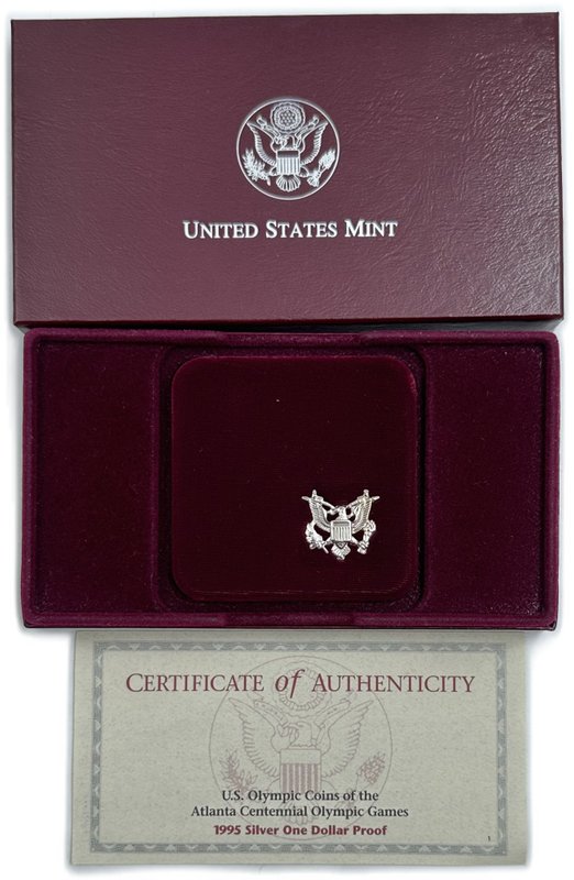 Монета 1 доллар 1995 P Летние паралимпийские игры Атланта - Бег США