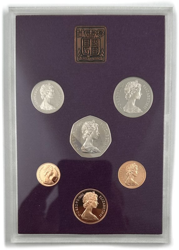 Годовой набор 1/2, 1 пенни, 2, 5, 10, 50 пенсов 1980 Великобритания и Северная Ирландия 6 монет