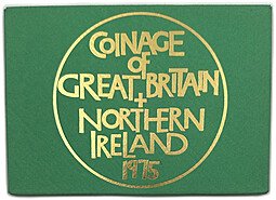 фото для Годовой набор 1/2, 1 пенни, 2, 5, 10, 50 пенсов 1975 Великобритания и Северная Ирландия 6 монет Аверс