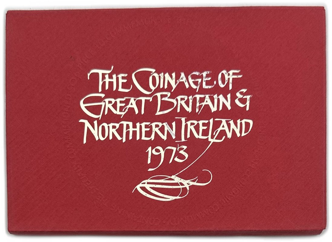 Годовой набор 1/2, 1 пенни, 2, 5, 10, 50 пенсов 1973 Великобритания и Северная Ирландия 6 монет
