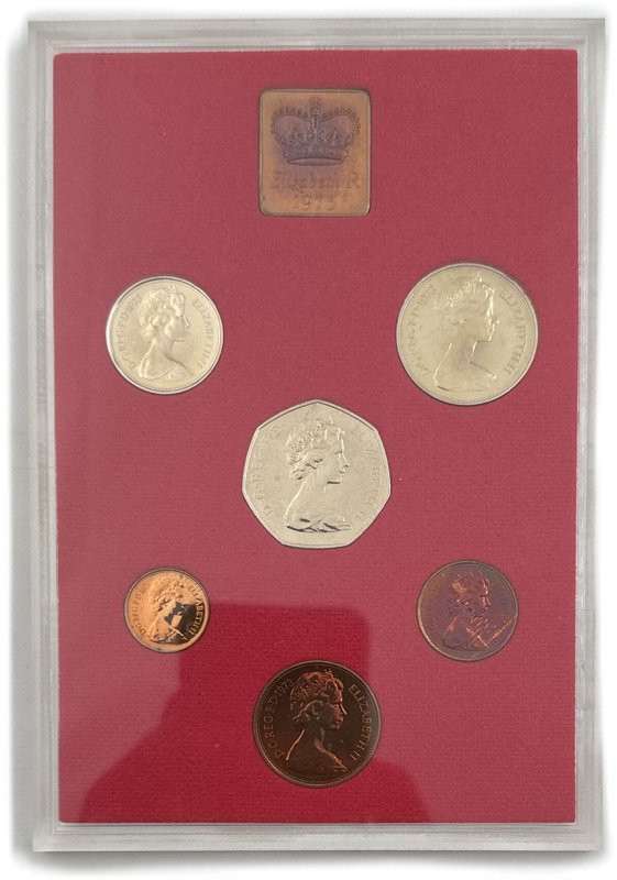 Годовой набор 1/2, 1 пенни, 2, 5, 10, 50 пенсов 1973 Великобритания и Северная Ирландия 6 монет