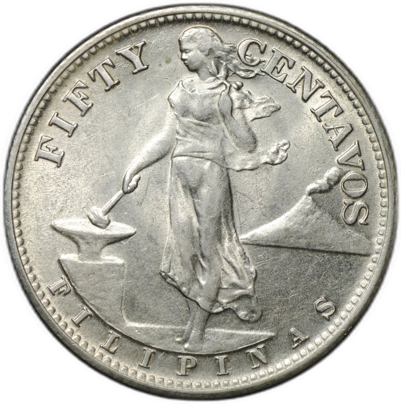 Монета 50 сентаво 1944 Филиппины