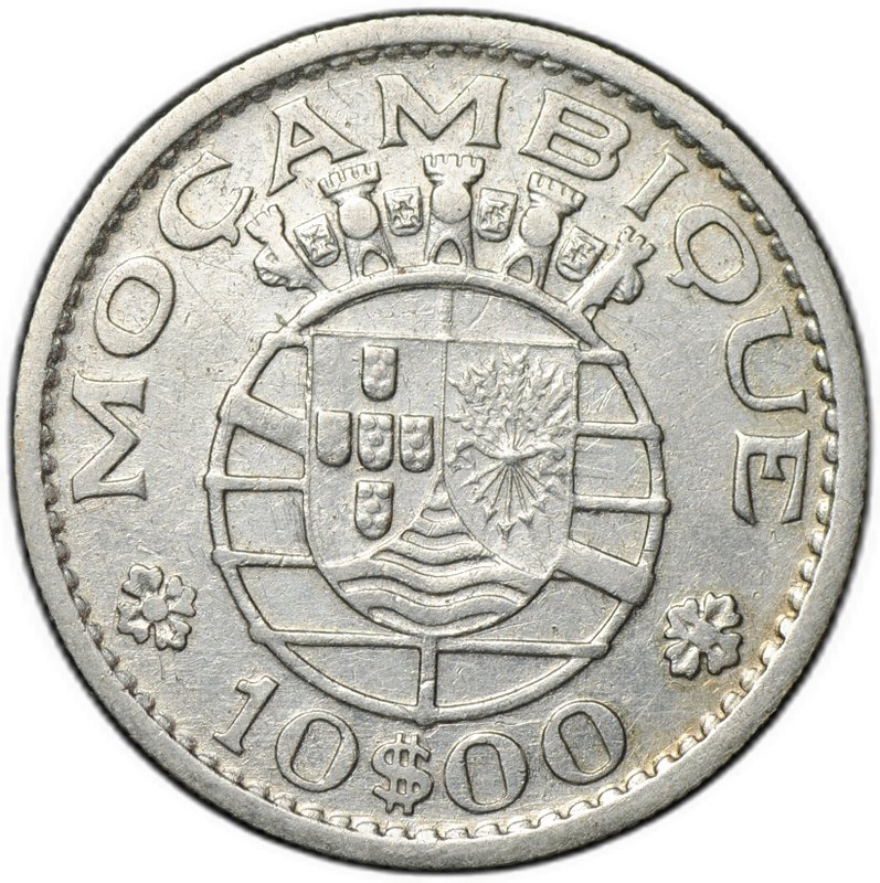 Монета 10 эскудо 1960 Португальский Мозамбик