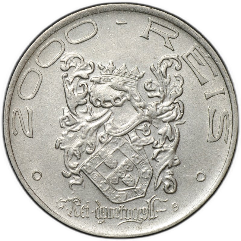 Монета 2000 реалов (рейс) 1932 400 лет колонизации Бразилия