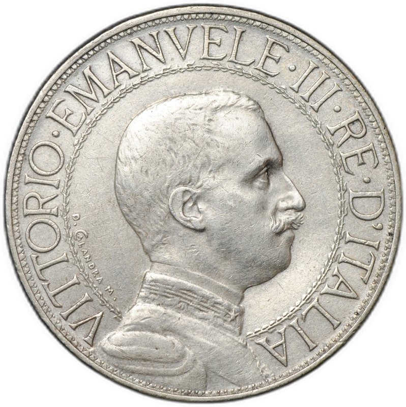 Монета 2 лиры 1912 Италия