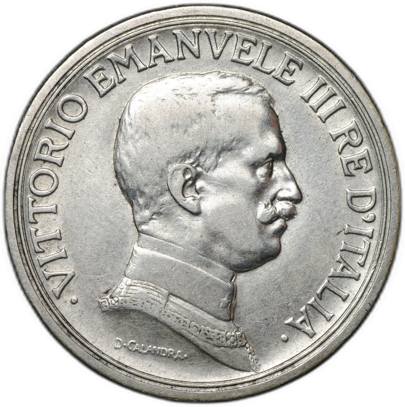 Монета 2 лиры 1914 Италия