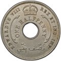 Монета 1/2 пенни 1936 Эдуард VIII Лондон Британская Западная Африка