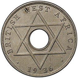 фото для Монета 1/2 пенни 1936 Эдуард VIII Лондон Британская Западная Африка Аверс