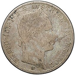 фото для Монета 1 флорин 1865 V Австрия Аверс