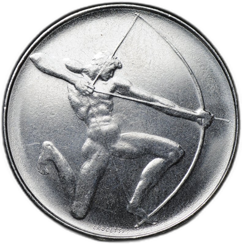 Монета 100 лир 1980 Олимпиада Москва Сан-Марино