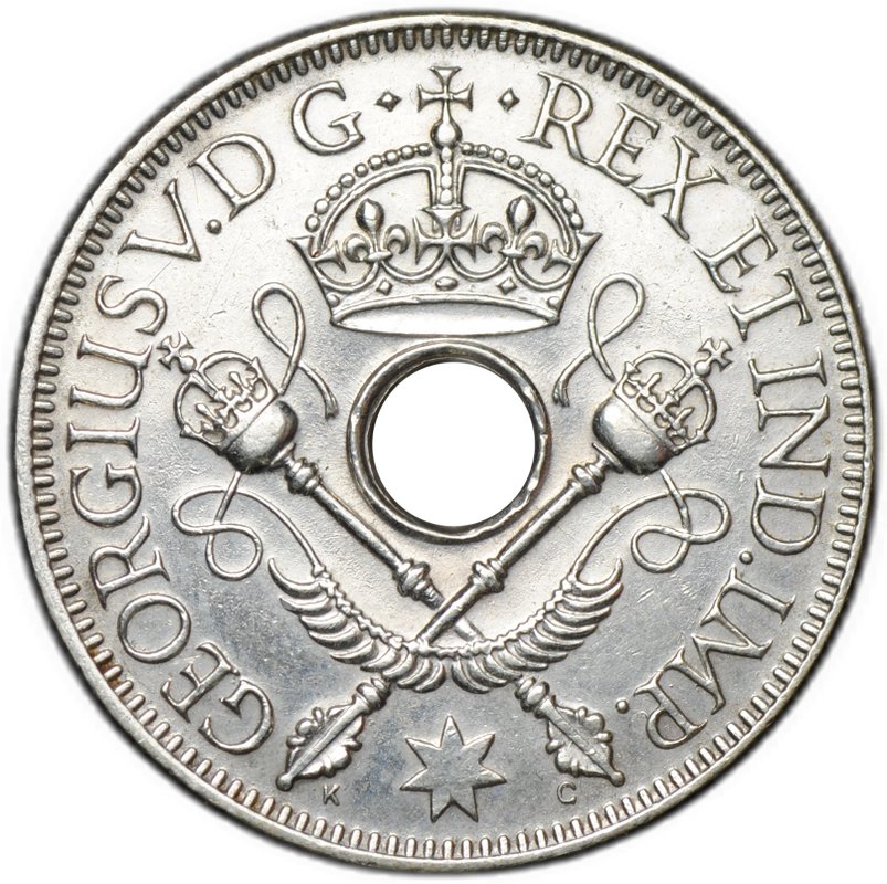 Монета 1 шиллинг 1936 Британская Новая Гвинея