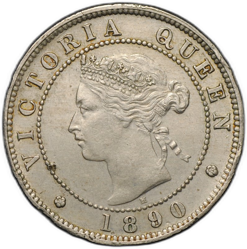 Монета 1/2 пенни 1890 Ямайка