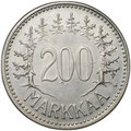 Монета 200 марок 1957 Финляндия