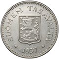 Монета 200 марок 1957 Финляндия