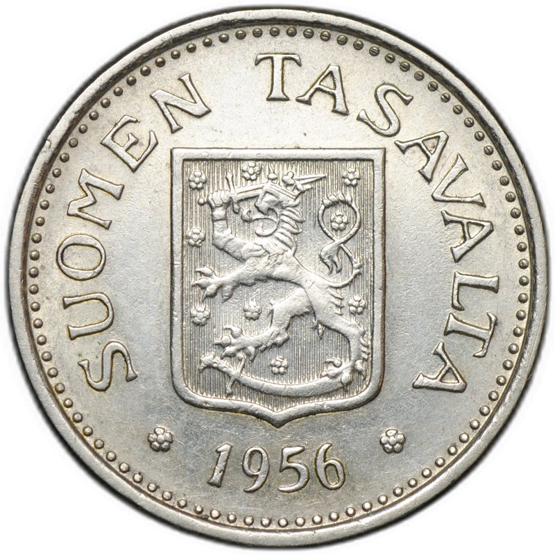 Монета 100 марок 1956 Финляндия