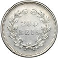 Монета 200 реалов (рейс) 1891 Португалия