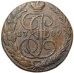 фото для Монета 5 копеек 1789 ЕМ Аверс