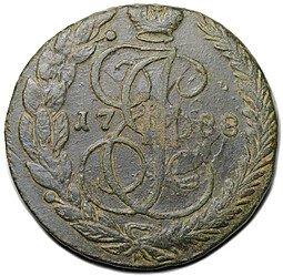 фото для Монета 5 копеек 1788 ЕМ Аверс